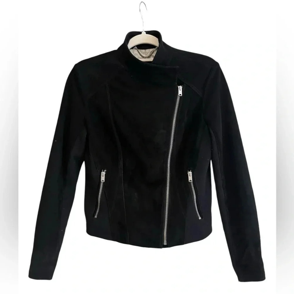 Andrew Marc New York suede jacket moto size S